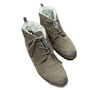 Rebecca Minkoff Shearling Lace-Up Booties